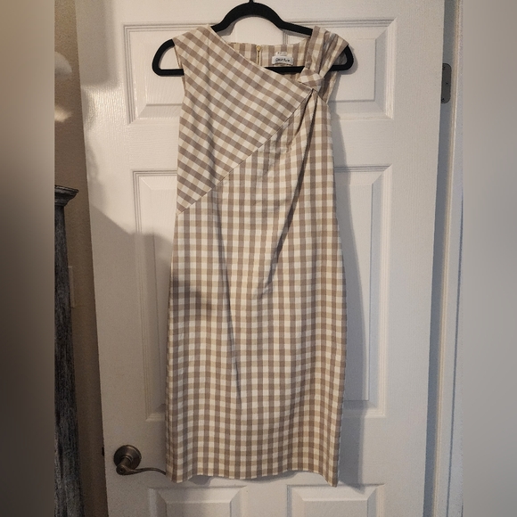 Calvin Klein Tan Gingham Dress - Picture 3 of 7
